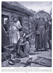 Sujets surchargés expulsés de leurs maisons, années 1920